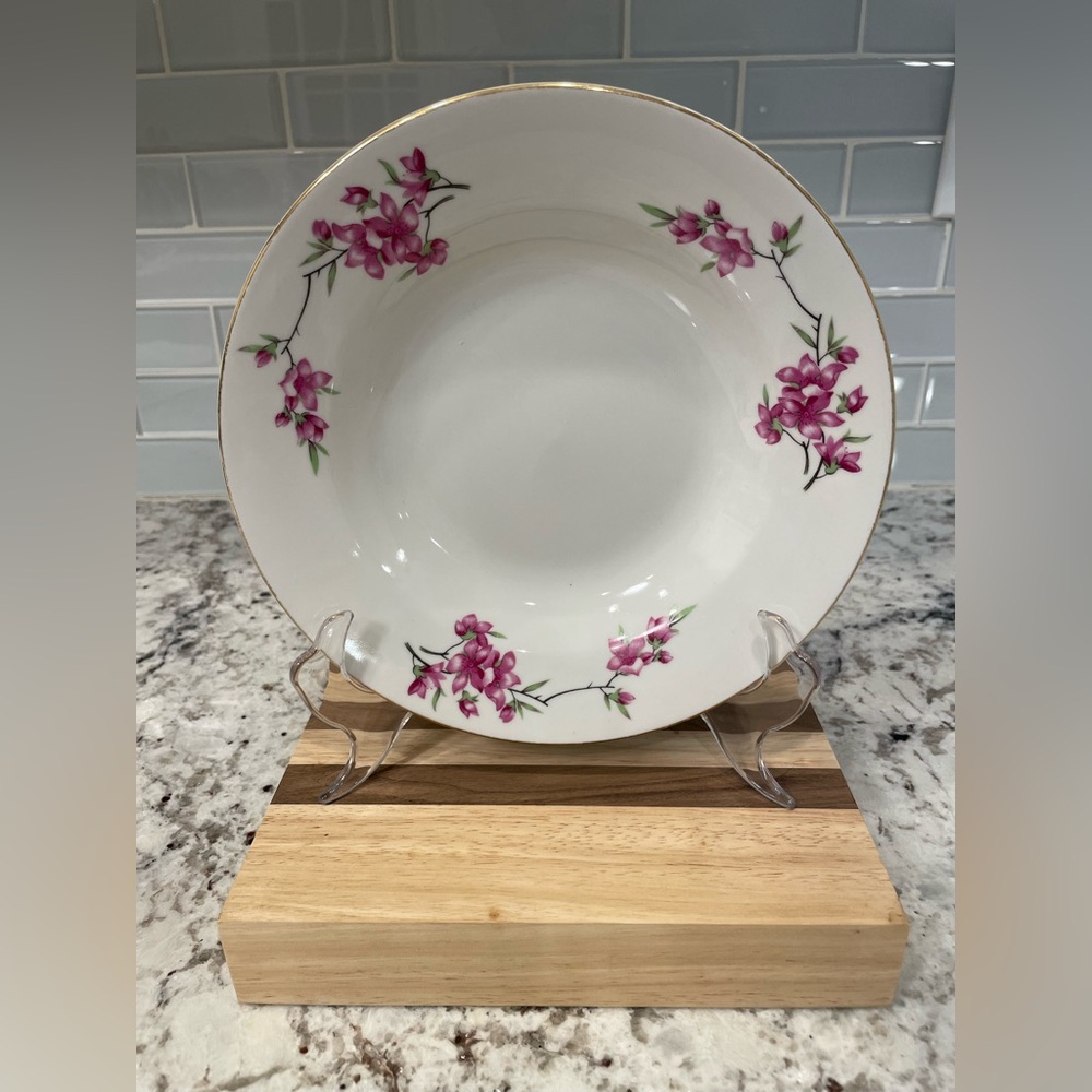 Cherry Blossom" or "Pink Floral" Bone China Bowl
/Salad Plate